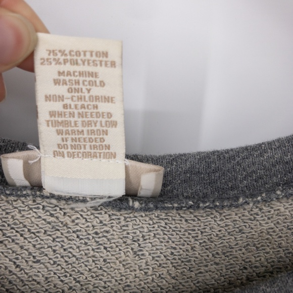 LOFT : Gray Sequin Polka Dot Sweatshirt Medium - Picture 6 of 7